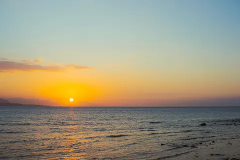 Zonsondergang boven de Oceaan 4K-achtergrond · ocean · 3840×2560