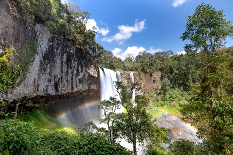 والپیپر آبشار جنگلی با کیفیت 4K · waterfall · 3840×2561