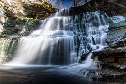 Sfondo Cascata di Seta 4K · waterfall · 3840×2560