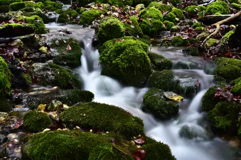 Silky Waterfall 4K Wallpaper · waterfall · 3840×2563