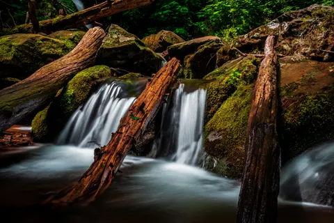 Forest Waterfall 4K Wallpaper · waterfall · 3840×2560