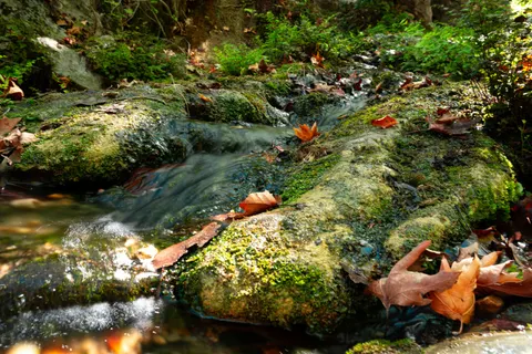 Waldwasserfall 4K Hintergrundbild · waterfall · 3840×2560