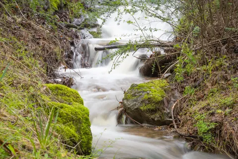 Forest Waterfall 4K Wallpaper · waterfall · 3840×2560