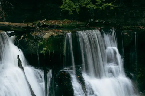 والپیپر آبشار جنگلی با کیفیت 4K · waterfall · 3840×2560