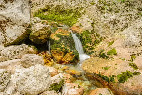 Forest Waterfall 4K Wallpaper · waterfall · 3840×2563