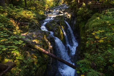 Fond d'écran Cascade en Forêt 4K · waterfall · 3840×2563