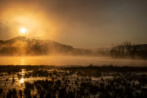 Misty Mountain Lake 4K Wallpaper · nature · 3840×2560