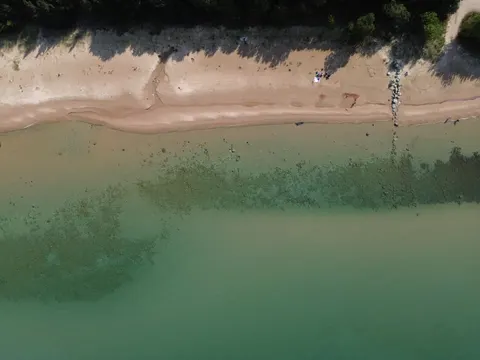 沙灘航拍 4K桌布 · ocean · 3840×2880