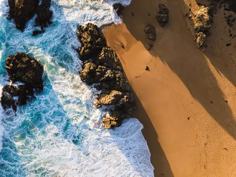 沙灘航拍 4K桌布 · ocean · 3840×2880
