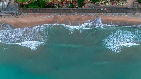 沙灘航拍 4K桌布 · ocean · 3840×2160