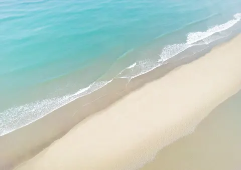 沙灘航拍 4K桌布 · ocean · 3840×2714
