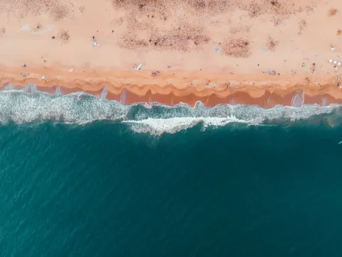 沙灘航拍 4K桌布 · ocean · 3840×2880