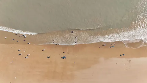 沙灘航拍 4K桌布 · ocean · 3840×2160