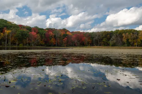 पतझड़ की झील 4K वॉलपेपर · autumn · 3840×2560