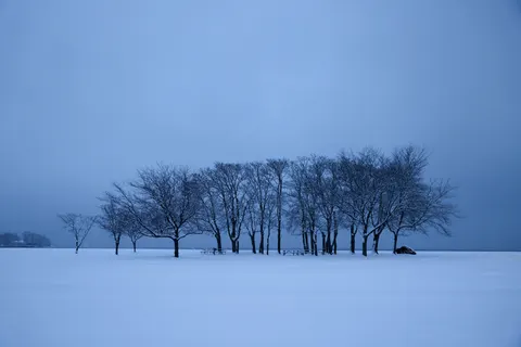 Hình nền Cánh đồng tuyết 4K · minimal · 3840×2561