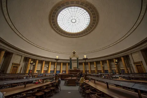 Grand Library 4K Wallpaper · architecture · 3840×2563