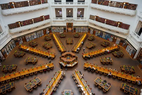 Grand Library 4K Wallpaper · architecture · 3840×2560