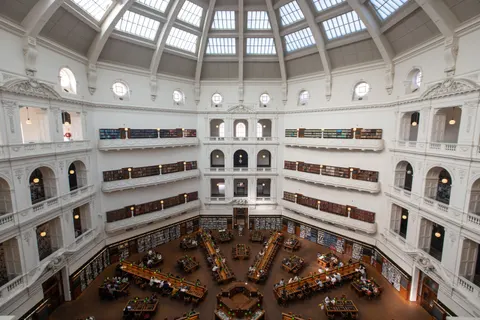 Grand Library 4K Wallpaper · architecture · 3840×2560