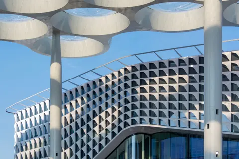 Futuristic Facade 4K Wallpaper · architecture · 3840×2560