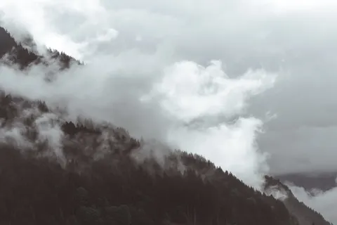 Dark Mountains 4K Wallpaper · dark · 3840×2560