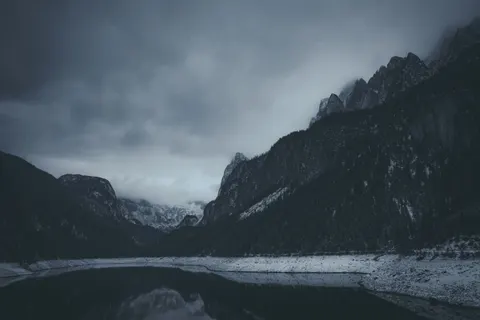 Dark Mountains 4K Wallpaper · dark · 3840×2560