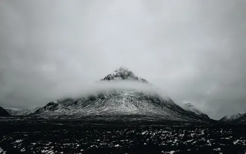 Dark Mountains 4K Wallpaper · dark · 3840×2411