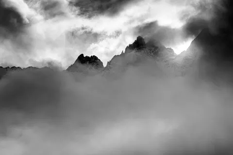 Dark Mountains 4K Wallpaper · dark · 3840×2560