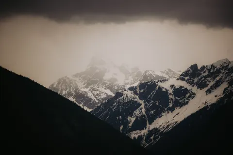 Dark Mountains 4K Wallpaper · dark · 3840×2560