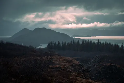 Dark Mountains 4K Wallpaper · dark · 3840×2560