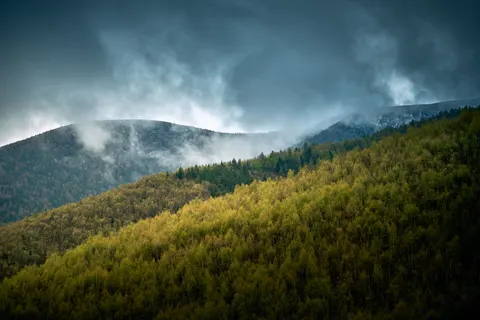 Dark Mountains 4K Wallpaper · dark · 3840×2560