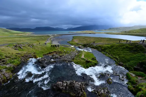 Iceland Falls 4K Wallpaper · waterfall · 3840×2563