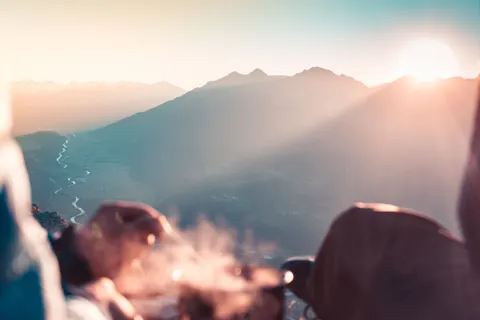 Sunset Mountains 4K Wallpaper · sunset · 3840×2560
