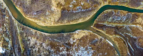 Aerial River 4K Wallpaper · aerial · 3840×1507