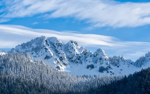 Winter Mountains 4K Wallpaper · winter · 3840×2398
