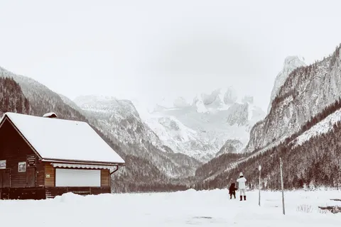 Winter Cabin 4K Wallpaper · winter · 3840×2560