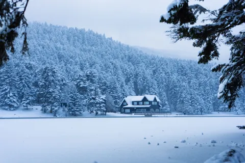 Winter Cabin 4K Wallpaper · winter · 3840×2560