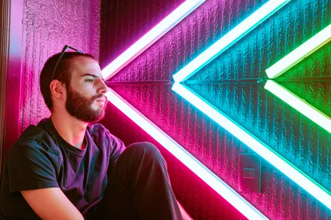 Neon Tunnel 4K Wallpaper · neon · 3840×2560