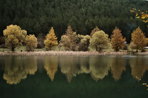 Autumn Lake 4K Wallpaper · autumn · 3840×2560