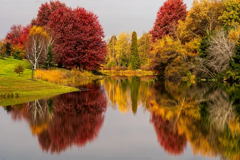 Autumn Lake 4K Wallpaper · autumn · 3840×2560