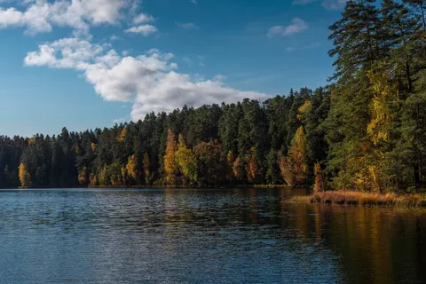 Autumn Lake 4K Wallpaper · autumn · 3840×2560