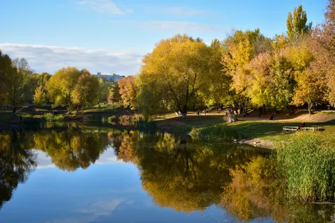 Hình nền Hồ mùa thu 4K · autumn · 3840×2560