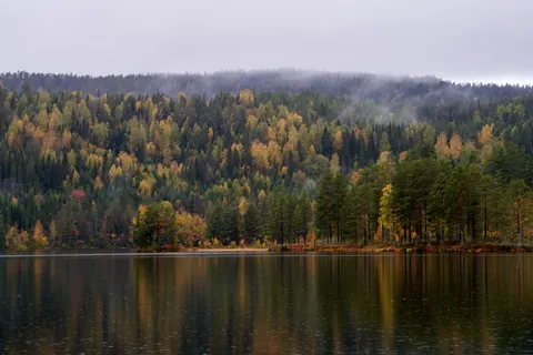 Autumn Lake 4K Wallpaper · autumn · 3840×2561