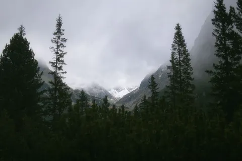 Dark Mountains 4K Wallpaper · dark · 3840×2563