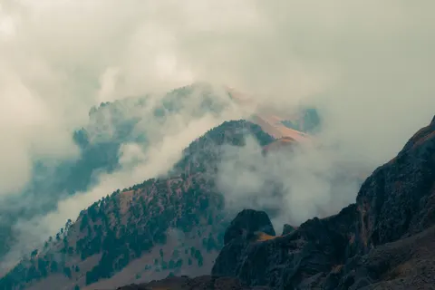 Dark Mountains 4K Wallpaper · dark · 3840×2560