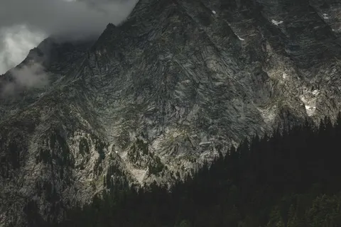 Dark Mountains 4K Wallpaper · dark · 3840×2560