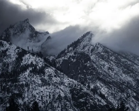 Dark Mountains 4K Wallpaper · dark · 3840×3072