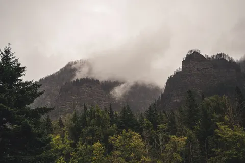 Dark Mountains 4K Wallpaper · dark · 3840×2555