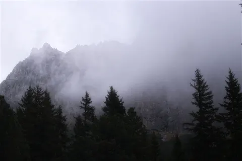 Dark Mountains 4K Wallpaper · dark · 3840×2563