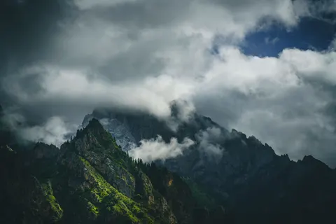 Dark Mountains 4K Wallpaper · dark · 3840×2561