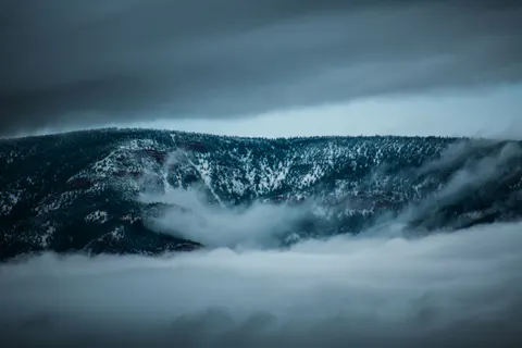 Dark Mountains 4K Wallpaper · dark · 3840×2560